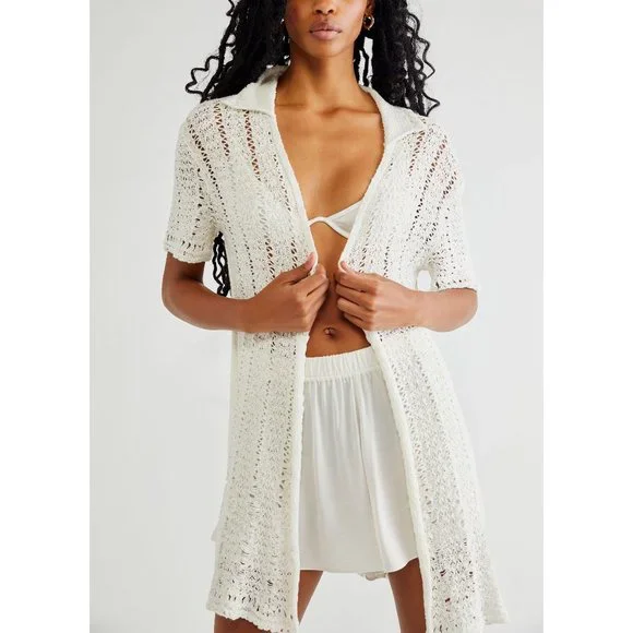 🎉LAST CHANCE🎉 NWT Free People Soda Pop Cardi / Evening Cream - Picture 1 of 6